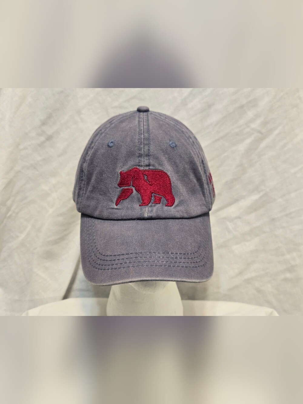 The Normal Brand Original Hat Gray Maroon Adjustable Preppy Cotton St Louis
